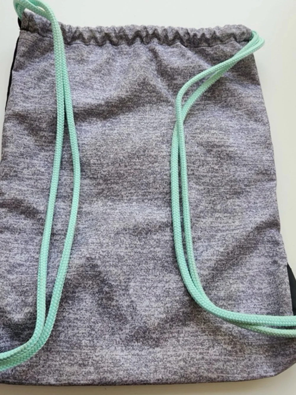 adidas Black & Mint Drawstring Backpack with Heather Gray Base - Picture 2 of 5